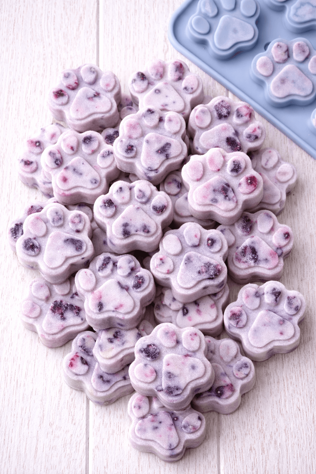 Frozen yogurt berry dog treats